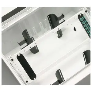Corning FZB-04U EDGE Fiber Zone Box Network Cabinet Fiber 4 RU 21.25 in H 21.25 in W 9.15 in D