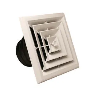 RectorSeal MV4 4-Way Ceiling Diffuser with Grille and Damper 8 x 8