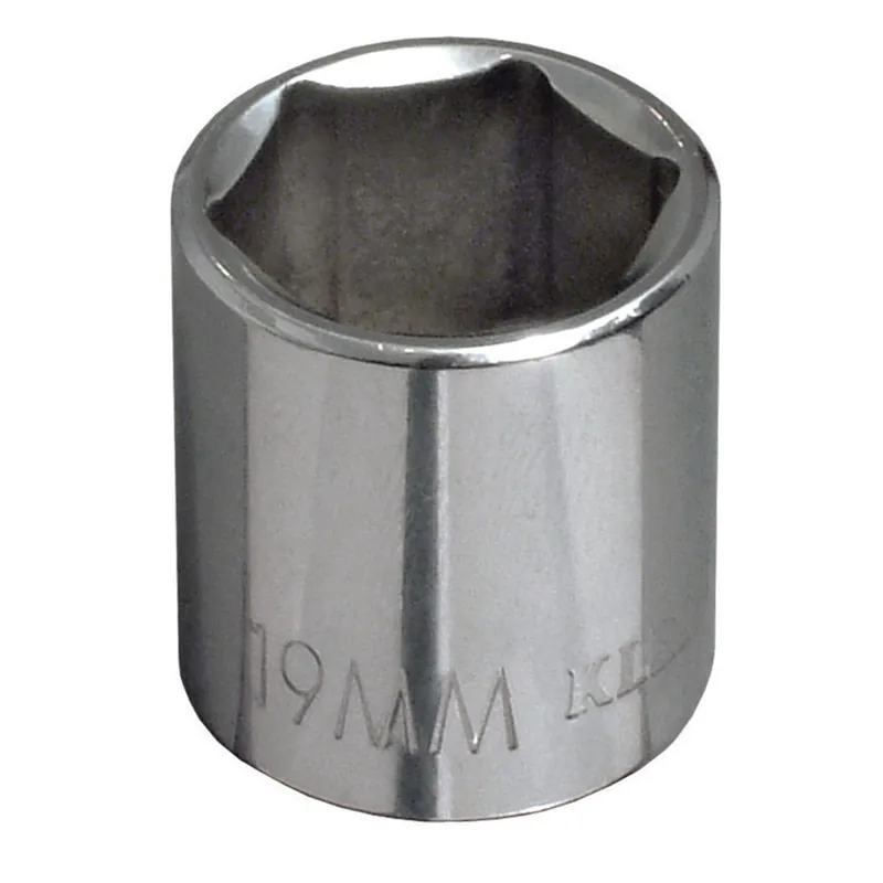 Klein 65919 19 mm Metric 6-Point Socket 3/8-Inch Drive