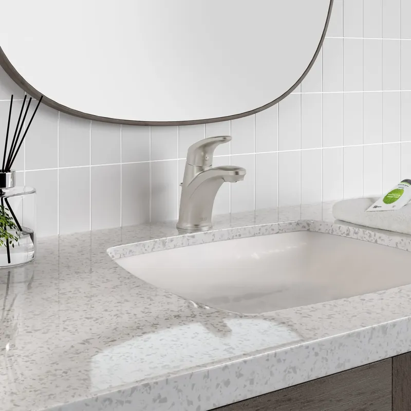 American Standard 7075104.295 Colony PRO Single Hole Single-Handle Bathroom Faucet 1.2 gpm/4.5 Lpm Less Drain
