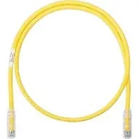Panduit NK6PC1YLY NetKey CAT6 24AWG UTP Patch Cable, 1' Yellow