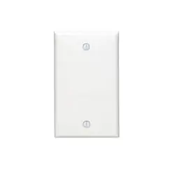 Leviton 80714-W 1-Gang No Device Blank Wallplate Standard Size Replacement 80714-W