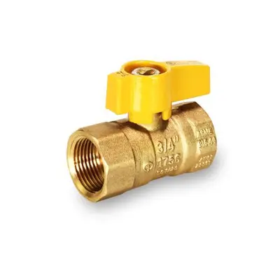 Everflow 4512Y 1/2 Gas Ball Valve FIP X FIP Yellow Handle