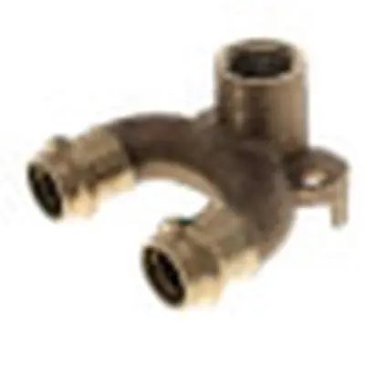 Viega 78801 ProPress Bronze Double Drop Elbow, 3/4 P x 3/4 P x 3/4 FPT