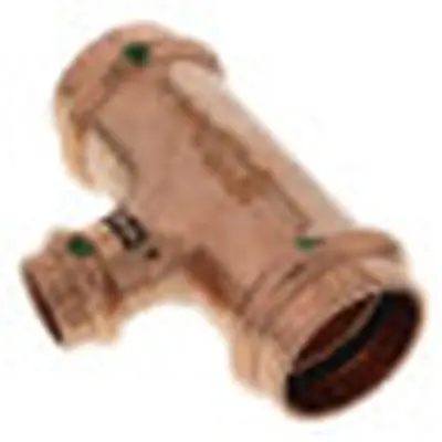 Viega 6036 ProPress 0918XL Copper Tee, With Smart Connect & EPDM Sealing, PxPxP, 4x4x2-1/2