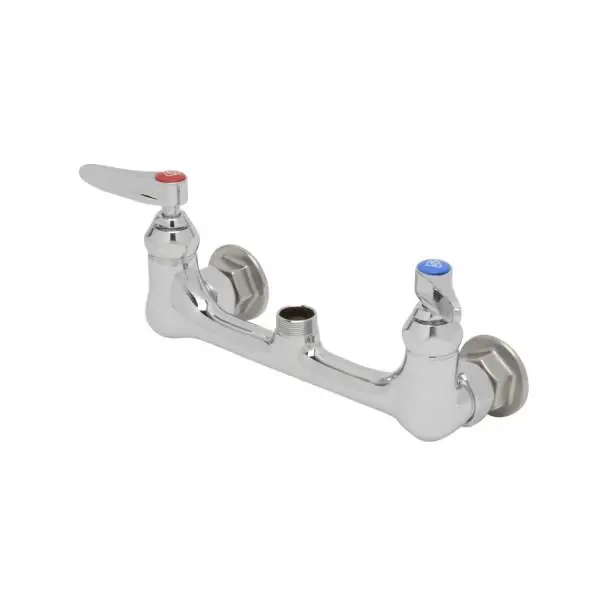 T & S B-0230-LN Two-Handle Double Pantry Swivel Base Widespread Faucet