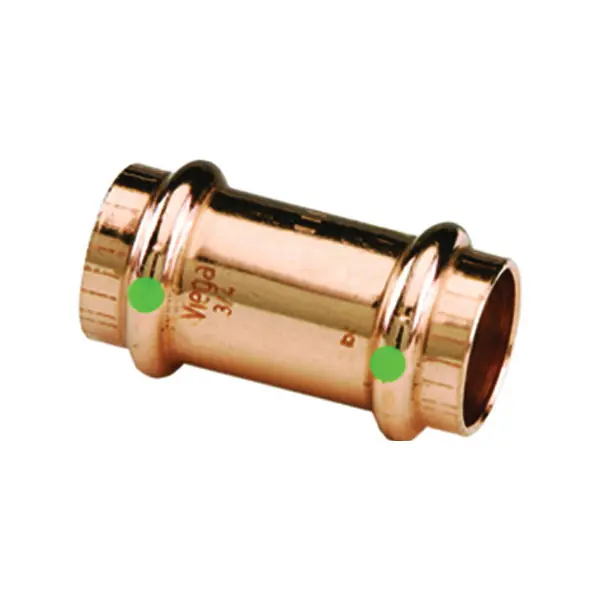 VIEGA 78067 ProPress Copper Coupling, With Stop, C x C, 1-1/2