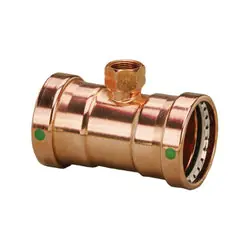 Viega 20878 ProPress XL-C Copper Tee, With Smart Connect & EPDM Sealing, 2-1/2 P x 2-1/2 P x 2 FPT