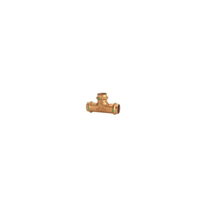 Viega 22233 ProPress Copper Tee, With Smart Connect & EPDM Sealing, 1-1/2 P x 1/4 P x 3/4 P