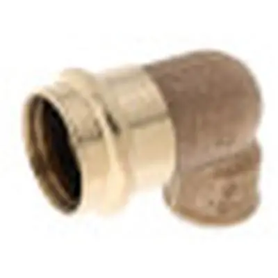 Viega 79545 ProPress Bronze Elbow, 90 Degrees, 1 P x 1/2 FPT