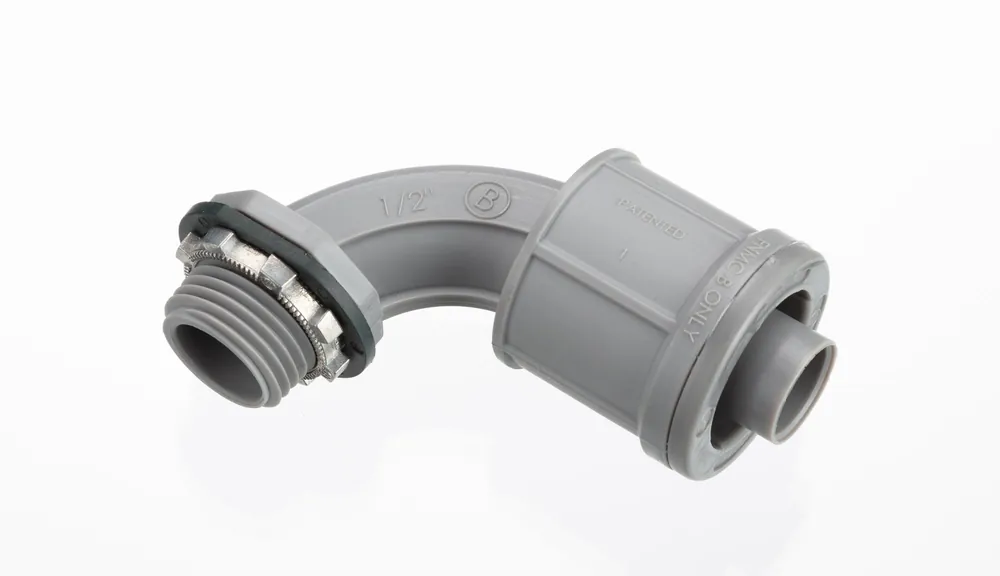 Bridgeport 471-PLT Liquid Tight Push Connector, 90 Degree, Non-Metallic