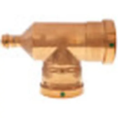 Viega 20719 ProPress 0918XL Copper Tee, With Smart Connect & EPDM Sealing, PxPxP, 3x3/4x3