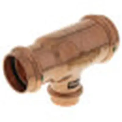 Viega 15513 ProPress Copper Tee, With Smart Connect & EPDM Sealing, 2 P x 1-1/2 P x 3/4 P