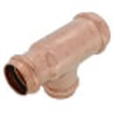 Viega 14568 ProPress Bronze Tee, C x C x C, 1-1/4 x 1 x 1