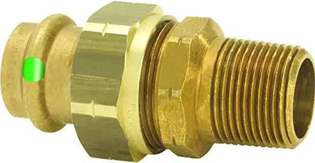 Viega 79750 ProPress Bronze Union, Lead-Free, Press x MPT, 1-1/2