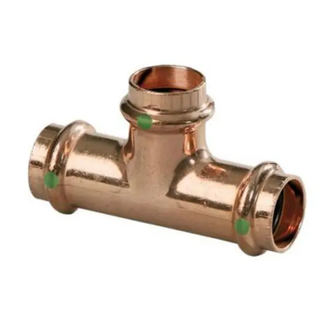 Viega 6036 ProPress 0918XL Copper Tee, Powered with Smart Connect (2-1/2 x 2 x 3/4)