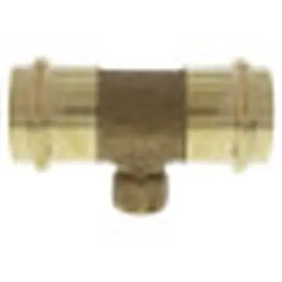 Viega 79780 ProPress Bronze Tee, With Smart Connect & EPDM Sealing, Lead-Free, 1-1/2 P x 1-1/2 P x 1/2 FPT