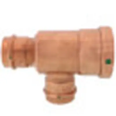 Viega 20732 ProPress 0918XL Copper Tee, With Smart Connect & EPDM Sealing, PxPxP, 3x2x2
