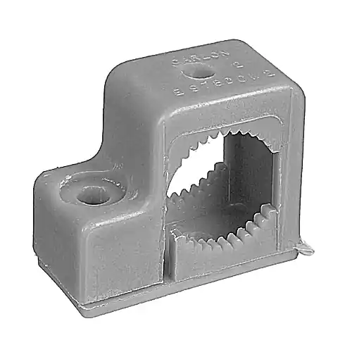 Carlon E978FC-CAR 1" 1-Hole Non-Metallic Snap Strap Conduit Support Strap, Gray Polypropylene