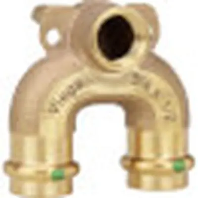 Viega 78803 ProPress Bronze Double Drop Elbow 1 P x 1 P x 1/2 FPT
