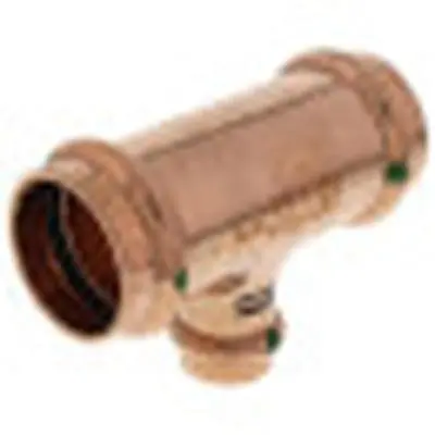 Viega 20734 ProPress 0918XL Copper Tee, With Smart Connect & EPDM Sealing, PxPxP, 3x2x2-1/2