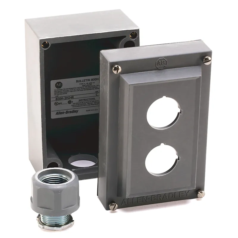 Allen-Bradley 800H-3HZ4R Push Button Enclosure 30mm Push Button holes