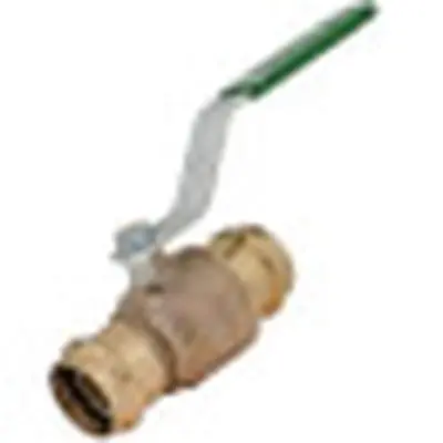 Viega 79930 2971.1ZL Series ProPress Bronze Ball Valve, With Metal Handle, P x P, 1 x 1