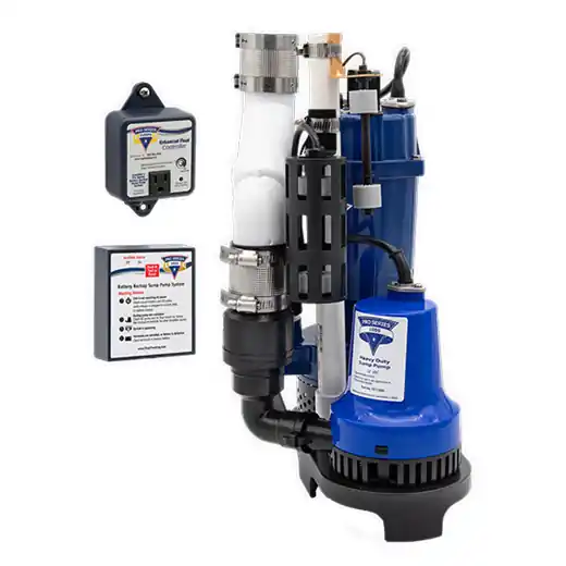 Glentronics PS-C11 Combination Backup and Primary Pump 2770 GPH at 10' Lift ST1033 Primary Pump 1000 GPH at 10' Lift PHCC-1000 Backup Pump