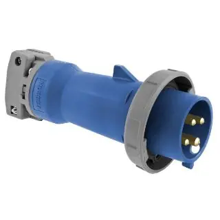 Hubbell Wiring Device-Kellems HBL460P9W 60 Amp 250 Volt 3-Phase 3-Pole 4-Wire Watertight IEC Pin and Sleeve Plug