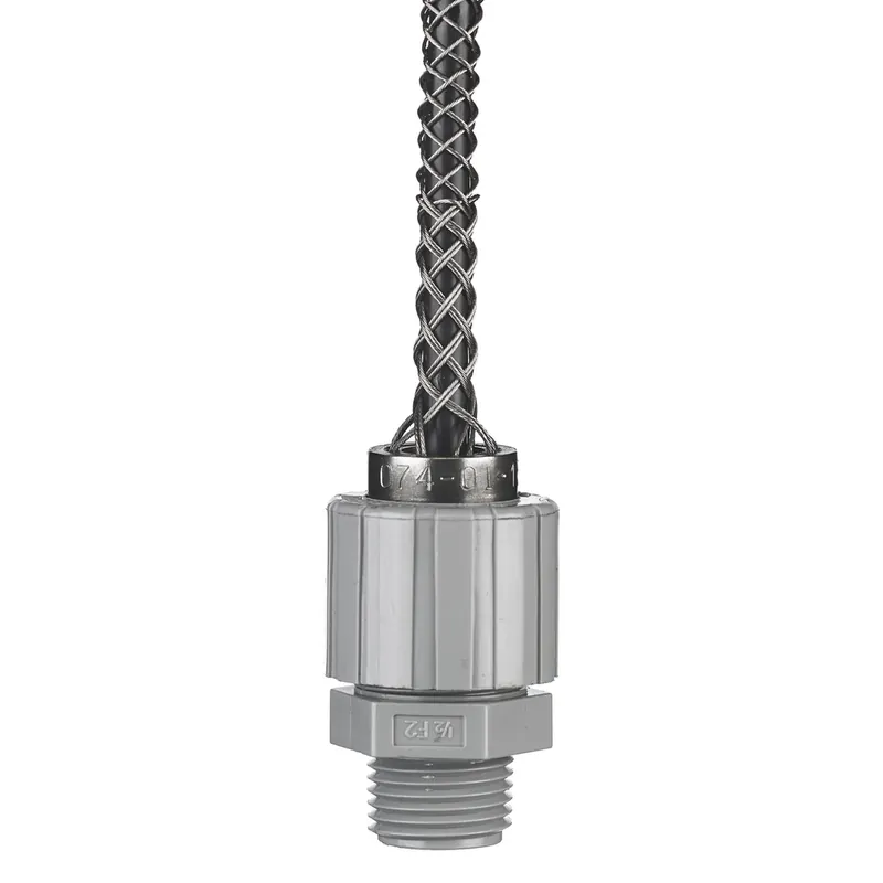 Hubbell Wiring Device-Kellems 074011337 Deluxe Cord Grip, Straight Male, Non-Metallic, .625-.750, 3/4 with Mesh