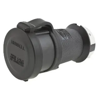 Hubbell Wiring Device-Kellems HBL2713SW HWD Grounding Heavy Duty Cord Mount Watertight Locking Connector 125/250 VAC 30 A L14-30R