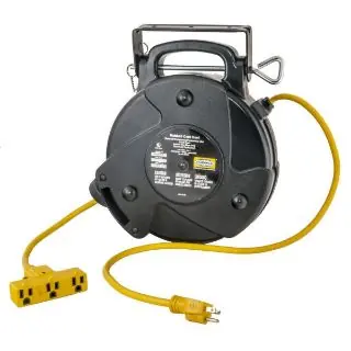 Hubbell Wiring Device-Kellems HBLC40123TT HWD Cord Reel with Triple Tap Outlet 15A 40ft 12/3-SJTW