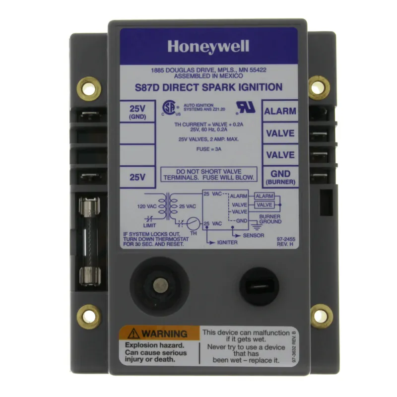 Resideo S87D1020 Two Rod Direct Spark Ignition Control w/ 4 Second Trial and Lockout Timing