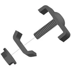 WBT SPLICEKITBL Splice Kit, Carbon Steel, Black Powder Coated, Includes 3-Piece Staked Bolt/Washer and Nut, For Splice Straight Section and Fitting, 50 each per Pack