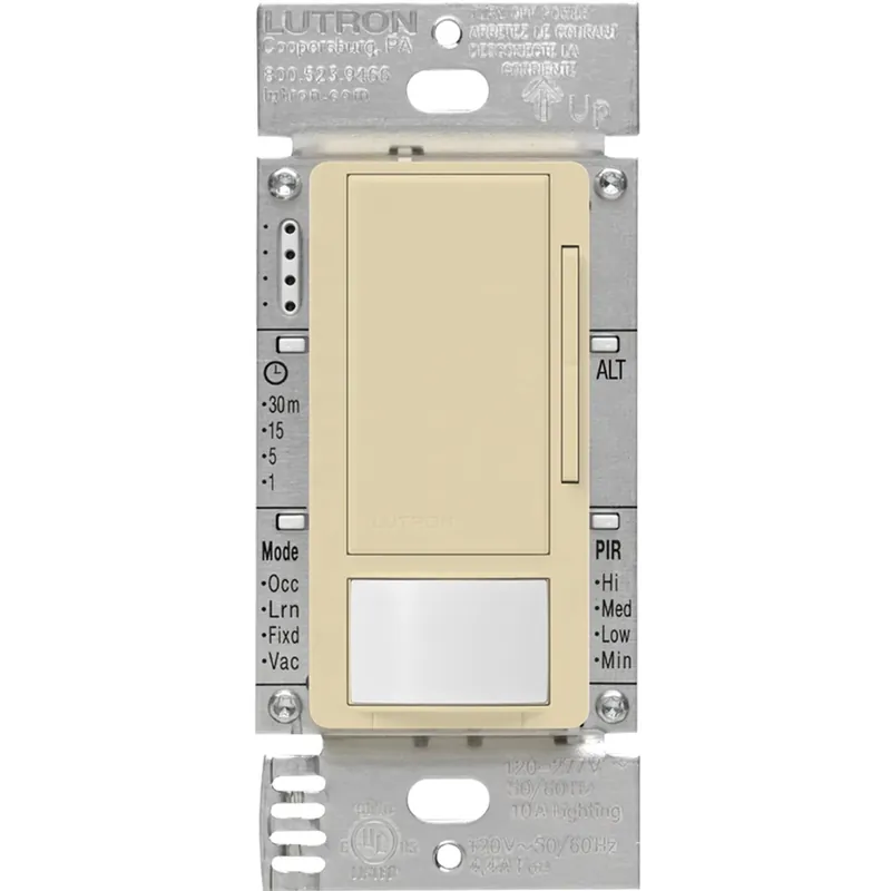 Maestro MS-Z101-IV 120 to 277 VAC Ivory 1-Pole/Multi-Location Occupancy Sensor Switch Dimmer