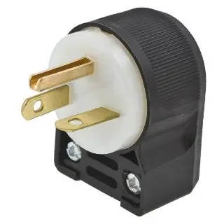 Hubbell Wiring Device-Kellems HBL5466CA 20 Amp 250 Volt 2-Pole 3-Wire NEMA 6-20P Black/White