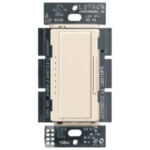 Maestro MACL-153M-LA Dimmer Tap On/Off 120VAC 1 LT Almond