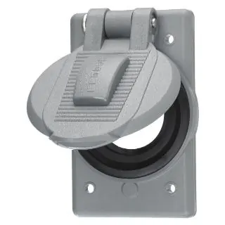 Hubbell Wiring Device-Kellems HBL7425WOA Weatherproof Lift Cover 1.6 in Opening 1 Gang