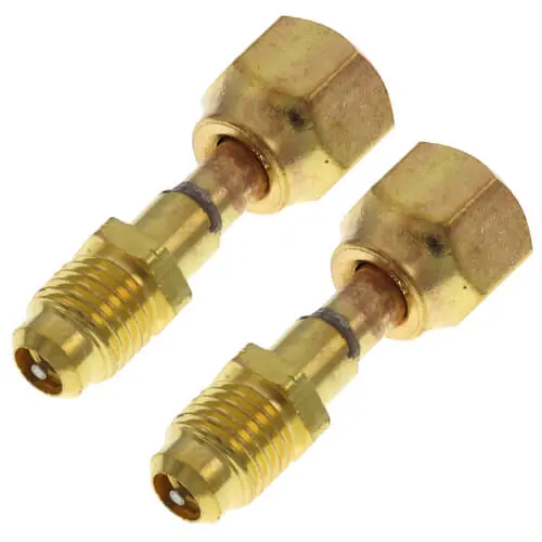 C&D Valve CD1454/2 1/4 Flare x 1/4 MPT Straight Swivel Connector 2 Pack