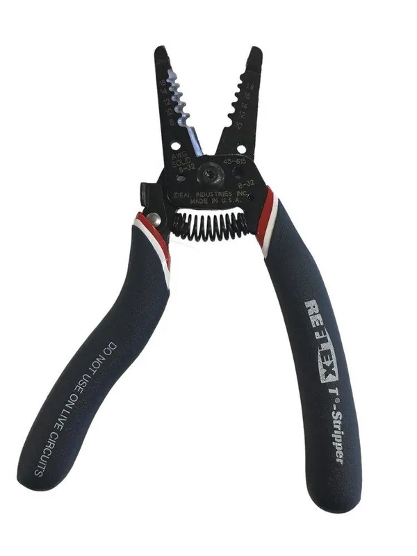 Ideal 45-615 Reflex Super T-Stripper Wire Stripper 16 to 8 AWG Solid 10 to 18 AWG Stranded
