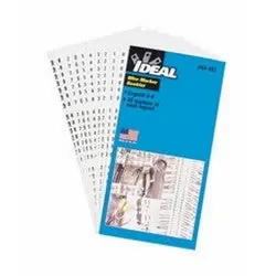 Ideal Industries 44-103 Wire Marker Booklet - 1-1/2 in Length - 10 Each