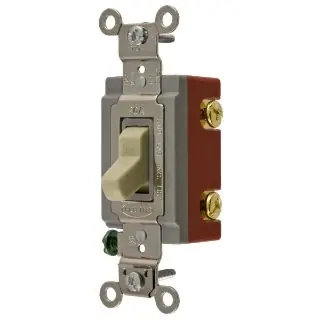 Hubbell Wiring Device-Kellems HBL1221I Extra Heavy Duty General Purpose Standard Toggle Switch 20A 120 to 277 VAC