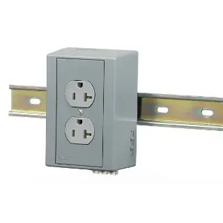 Hubbell DRUB20 HWD Wiring Device-Kellems 125 VAC 20 A 1-Outlet Duplex DIN Rail Utility Box