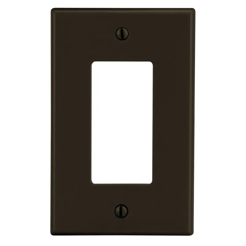 Hubbell Wiring Device-Kellems P26 Wallplate, 1-Gang, Decorator, Brown