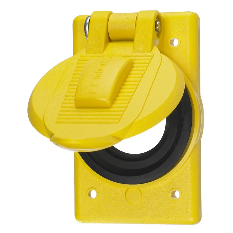 Hubbell Wiring Device-Kellems HBL74CM25WOA Yellow Thermoplastic Weatherproof Lift Cover