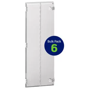 Leviton 49605-42B Wireless Vented Hinged Door, Plastic, 6-Pack, Black