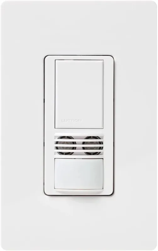 Maestro MS-B102-V-WH 120 to 277 VAC 6 Amp 1-Pole/3-Way/Multi-Location White Dual Technology Vacancy Sensor Switch