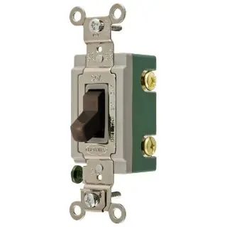 Hubbell Wiring Device-Kellems HBL3031 HWD 30A 120/277V SP Brown Toggle Switch HBL3031