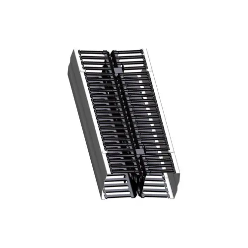Leviton 8980L-VFR Vertical Cable Management 80 Length 8 Channel with Standard Hinged Black Cover