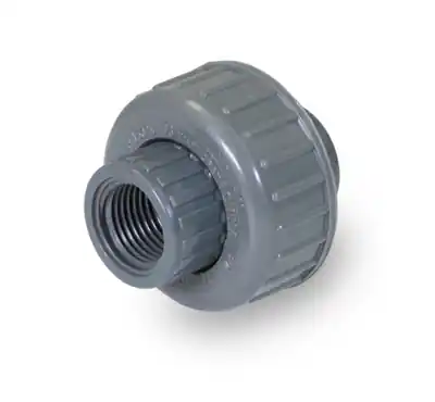 Everflow 380CU200 2 PVC Union Threaded Sched 80 Gray NSF Approved